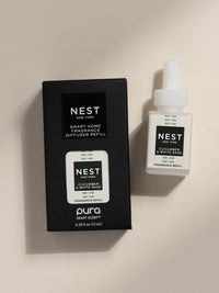 Nest New York Cucumber & White Sage fragrance vial and packaging on a beige background